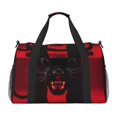 thumbnail image 1 of Easygdp Black Panther Red Background Bolsa de Gimnasio, Bolsa de Viaje Duffel, Bolsa de Fin de Semana con Compartimentos, Bolsa de Mano para Noche, 1 of 7