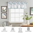 thumbnail image 4 of Rod Pocket Window Valances Summer Ocean Shell Starfish Short Kitchen Curtains Teal Gradient Coral Window Treatment Drapes for Bedroom Bathroom Living Room 56x16In,1 Panel, 4 of 9