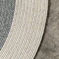 thumbnail image 3 of nuLOOM Indoor/Outdoor Braided Solid Border Delaine Area Rug, 2' 6" x 8', Oval, Delaine Grey, 3 of 6