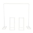 thumbnail image 2 of Weeding Arch Backdrop Stand Set, 6.6FT x 6.6FT Wedding Arches Metal Rectangular Balloon Arch Stand with Flower Stand for Wedding, Birthday, Baby Shower, Anniversary Decoration, 2 of 8