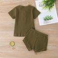 thumbnail image 4 of Newborn Baby Boy And Girl Summer Color + Pants Two-piece Suit Boys Polo Shirt Kids' Flag Short Sleeve Top Boys Cartoon Print Tops for Summer, 4 of 9
