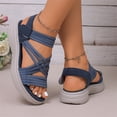 thumbnail image 5 of Women's Comfortable Walking Sandals with Elastic Strap Light Weight Casual Summer Sandals for Trendy Footwear,40, 5 of 7