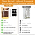 thumbnail image 6 of Spice Jars, Overnight Oats Containers with Airtight Lid and Spoon, Decorative Kitchen Canisters Set, Glass Storage Containers for Coffee, Tea, Sugar, Spice, Bath Salt, 18Oz/530ML (3PCS), 6 of 6