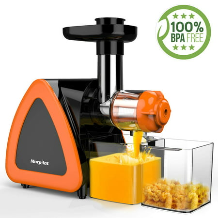 [2019 Newest] Juicer Machine, Morpilot Slow Masticating Juicer, Reverse Function, Cold Press Juicer Machine, Easy to Clean with Brush for High Nutrient Fruit & Vegetable Juice, Quiet Motor