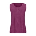 thumbnail image 5 of QWERTYU Dressy Tank Tops Plus Size White Tops for Women Dressy Casual with Button Women's Sleeveless Tops Size 3x Blouses for Women Tunic Purple XL, 5 of 6