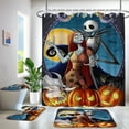 thumbnail image 4 of 2Pcs The Nightmare Before Christmas Toilet Lid Cover and Bath Mat - Jack Sally Skellington Skull Toilet Lid Cover and Bath Mat for Halloween Christmas Decoration - (#giov)-#12, 4 of 10
