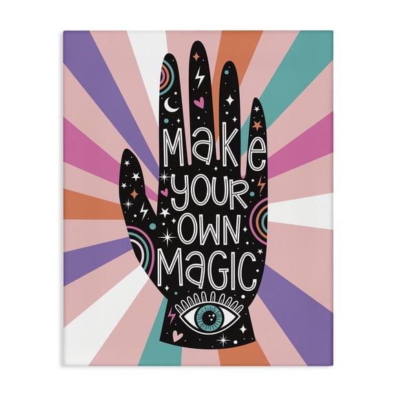 Stupell Industries Bohemian Make Your Own Magic Colorful Stripes Canvas Art, 30 x 40, by Ilis Avilés