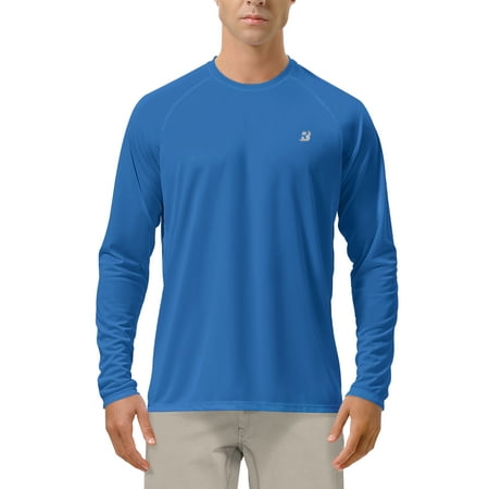 Roadbox UPF 50+ Men s Long Sleeve Fishing Shirts UV Sun Protection Tee Tops for Outdoors Running Workout