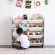 thumbnail image 5 of Natural Wood/White Kids Toy Organizer with 12 Storage Bins, 5 of 8