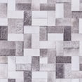 thumbnail image 5 of Contemporary Home Living 3' x 5' Interlocking Mosaic Patchwork Area Throw Rug - Gray and Cream, 5 of 8