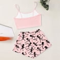 thumbnail image 6 of Swanpen Halloween Pajamas Women Silk 2 Piece Cami Top Shorts Set Skeleton Print Sleeveless Sleepwear Loungewear Halloween Gifts, 6 of 6