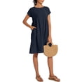 thumbnail image 4 of Vestido midi Zhyaj, holgado, túnica de verano, playa, con bolsillos, algodón, 4 of 6