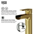thumbnail image 5 of VIGO Amada Single Handle Single-Hole Bathroom Vessel Faucet in Matte Brushed Gold, 5 of 11