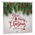 thumbnail image 1 of Christmas Shower Curtain Winter Snowflake Shower Curtain Snow Shower Curtain Holiday Shower Curtains for Bathroom Polyester Fabric, 1 of 1