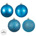 thumbnail image 2 of Vickerman 3" Turquoise 4-Finish Ball Ornament Assortment, 16 per Box, 2 of 3