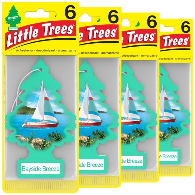 Ambientador LITTLE TREES Bayside Breeze para coche o casa x24