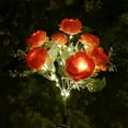 thumbnail image 5 of Twfbrm Solar Flower Lights for Outdoor, 28" Realistic Peony Flowers LED Garden Lights, Waterproof Solar Powered Decorative Stake Lights Auto ON/Off Landscape Lights for Lawn Yard Patio Pathway, 5 of 7