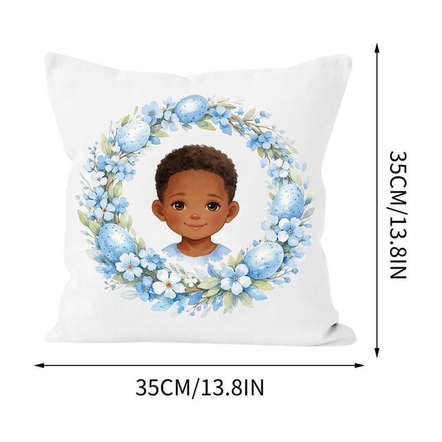 CaiYueKe Easter Throw Pillow Cushion Cover Decorative Holiday Home Decor Soft Plush Accent Pillow for Kids Room Sofa Bed Living Nursery Decorations Gift Ideas Basket Stuffer Spring Seasonal Decor