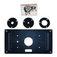thumbnail image 3 of Placa de inserción de mesa enrutador, enrutador de aluminio, recortador de placa de mesa, herramientas auxiliares negras de precisión para maquinistas mayimx Placa de inserción, 3 of 9