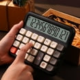 thumbnail image 3 of Dosaele Battery Operated Desktop Calculator - Voice/Silent  12 Digits Square Buttons  Large LCD Display  Portable Student Finance Calculator Office Supplies, 3 of 7