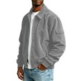 thumbnail image 5 of Gamivast Men's Corduroy Jackets Button Down Long Sleeve Shacket Tops Vintage Bomber Coat with Pocket Casual Fall Winter Outerwear Everyday Wear, 5 of 7