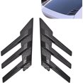 thumbnail image 1 of 2 PCS Car Rear Window Air Knife Shaped Decals, Louvers Decorative Sticker, Racing Style Fender Decal, Automotive Upgrade & Modification Accessories (Carbon Fiber) Black#Carbon Fiber 2PCS, 1 of 6