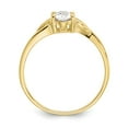 thumbnail image 2 of Solid 10k Yellow Gold Genuine White Topaz Birthstone Engagement Ring Size 8, 2 of 6