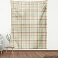 thumbnail image 3 of Ambesonne Plaid Fabric by the Yard Upholstery, Scottish Country Tartan, 3 Yards, Brown Mint Green Beige, 3 of 4