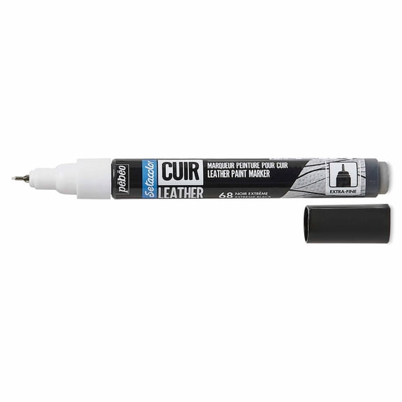 Pebeo Setacolor Leather Paint Marker - Extreme Black