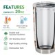 thumbnail image 3 of Vaso Oasisdream de acero inoxidable de 600 ml con estampado de osos, 3 of 4