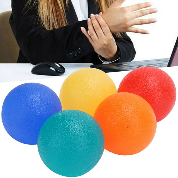 Domqga 5pcs Round Hand Exercise Balls Arthritis Pain Relief Stress