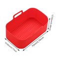 thumbnail image 4 of Revestimientos Silicona para Freidora Aire Bandeja Rectangular Antiadherente Hornear en Casa () Rojo, 4 of 4