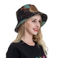 thumbnail image 4 of Yiaed Tree Meditating Golden Retriever Print Reflective Stripe Bucket Hat Unisex Funny Outdoor Fisherman Cap Beach Sun Hat, 4 of 5