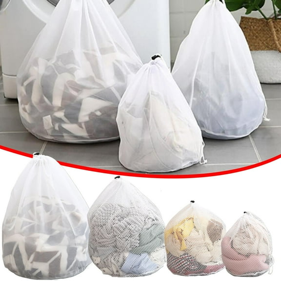 Ngheia Drawstring Laundry Bag Coarse Mesh Small, Large Laundry Bags Mesh Laundry Bags with Drawstring Wash Bag for Delicates Garment Laundry Mesh Bag for Family College Dorm Apartment, 1*Laundry Bag