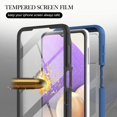 thumbnail image 4 of Dteck Samsung Galaxy A32 5G Case with Built-in Screen Protector, 2 in 1 Rugged Shockproof Case Full Body Protection Transparent Clear PC Back Cover Support Wireless Charging, Blue, 4 of 7