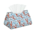 thumbnail image 2 of Lsque Lobsters Printed Long Tissue Box Cover Holder, Facial Paper Organizer Dispenser,Triangle with Bottom Belt, PVC Leather Decorative Organizer, 2 of 9