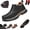 Black, variant on Men’s Genuine Leather Orthopaedic Boots, Waterproof Arch Support Spacious Toe Box, Outdoor Comfortable Non-Slip Shock-Absorbing Trekking Boots