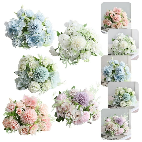 【Hot Sale】Lssam Artificial Peonies Bouquet, Silk Fake Flowers for Vase, Realistic Artificial Flower Arrangements for Wedding Centerpiece Home Decor Table Party