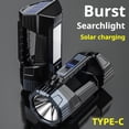 thumbnail image 2 of Solar Portable Searchlight 1200mAh Long Battery Life With Side Light Outdoor Super Bright, 2 of 8