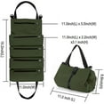 thumbnail image 4 of Bolsa organizadora enrollable para herramientas, bolsa de lona resistente para guardar herramientas con 5 bolsillos con cremallera para llaves, dados, destornilladores y otras herramientas., 4 of 4