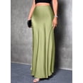 thumbnail image 5 of Women Fall Skirts Business Casual Clothes High Waisted Cocktail Party Wedding Guest Mermaid Maxi Skirt Green M, 5 of 10