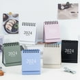 thumbnail image 2 of Mosey Mini Desk Calendar Spiral Coil Page Turning Date Recording 12 Monthly Calendar for Planing Event Log Portable Simple Style Plan Book Year of 2024 Calendar Table Decoration, 2 of 8