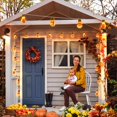 thumbnail image 4 of Outdoor Fall Decor Maple Leaves Fall Garland Lights String with Bulbs 14FT 10 Bulbs Waterproof Fall Lights Battery Operated with Remote, Fall Autumn Decorations for Home Party Yard Thanksgiving Decor, 4 of 7
