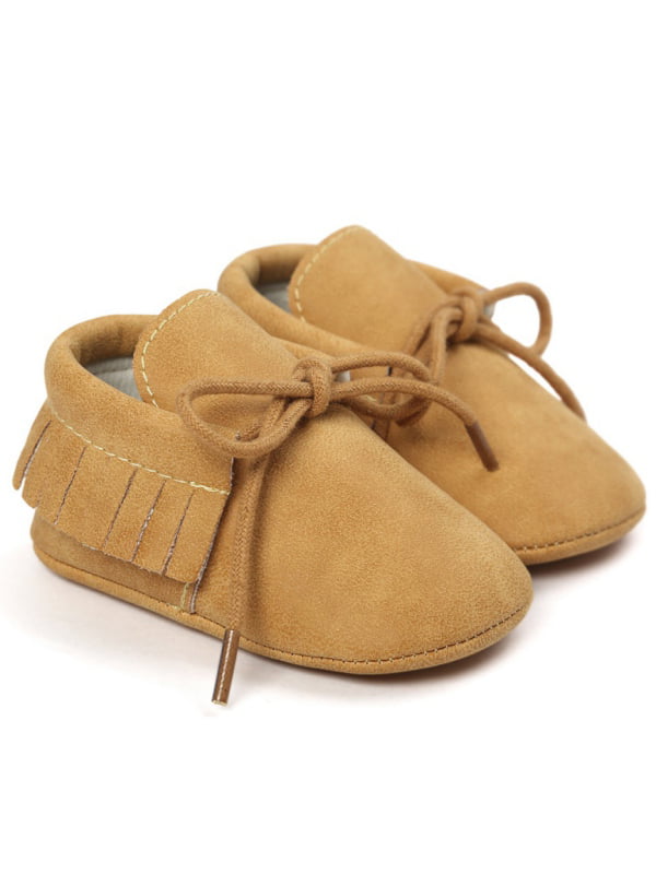Zhengpin 0-18M Baby Girl Tassel PU Leather Soft Sole Shoes Infant Toddler Crib Moccasin