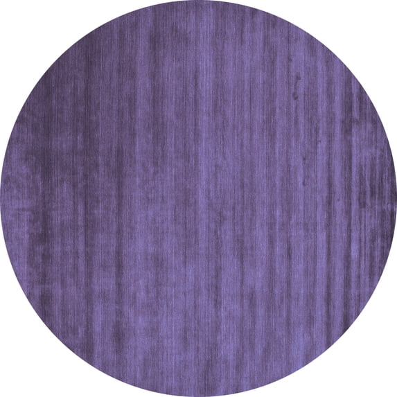 Ahgly Company Indoor Round Abstract Blue Contemporary Area Rugs, 8' Round