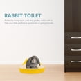thumbnail image 3 of Toyvian Protect Floors Rabbit Corner Litter Pan White Abs 1Pack 9.6X7.3In, 3 of 5