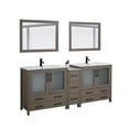 thumbnail image 5 of Vanity Art 84" Double Sink Freestanding Bathroom Vanity Set with Ceramic Top and Mirror, 5 of 10