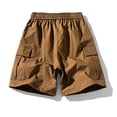 thumbnail image 7 of EOYWHK Mens Work Shorts with Pockets Elastic Waist Stretchy Work Shorts for Men Soft Lightweight Breathable for Casual Lounge Home Coffee, Size M, 7 of 7