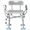 Gray, variant on KEKOY Heavy Duty Shower Chair with Back and Arms, Extra Large Suction Cups, 550lbs Shower Chair for Inside Shower, FSA/HSA Adjustable Bath Chair for Elderly