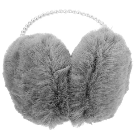 CTIRCHIU Women's Plush Grey Ear Muffs Earmuffs 1 Set Winter Warm